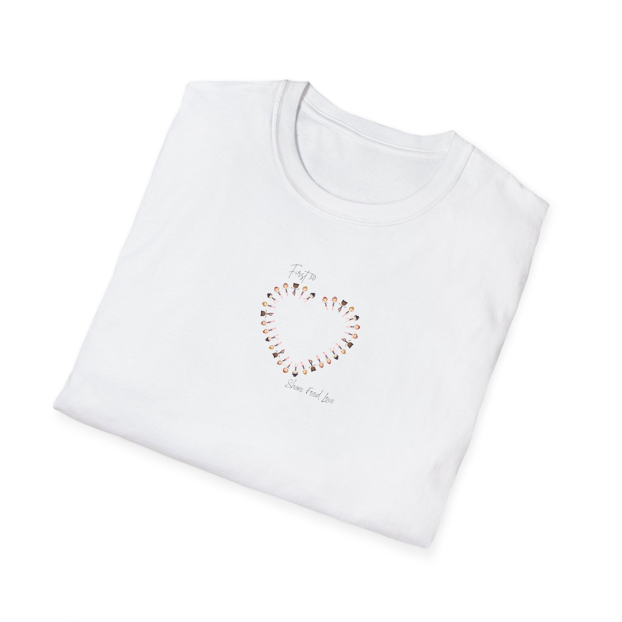 Embroidered Heart Tee — Minimal Heart Stitch T-Shirt