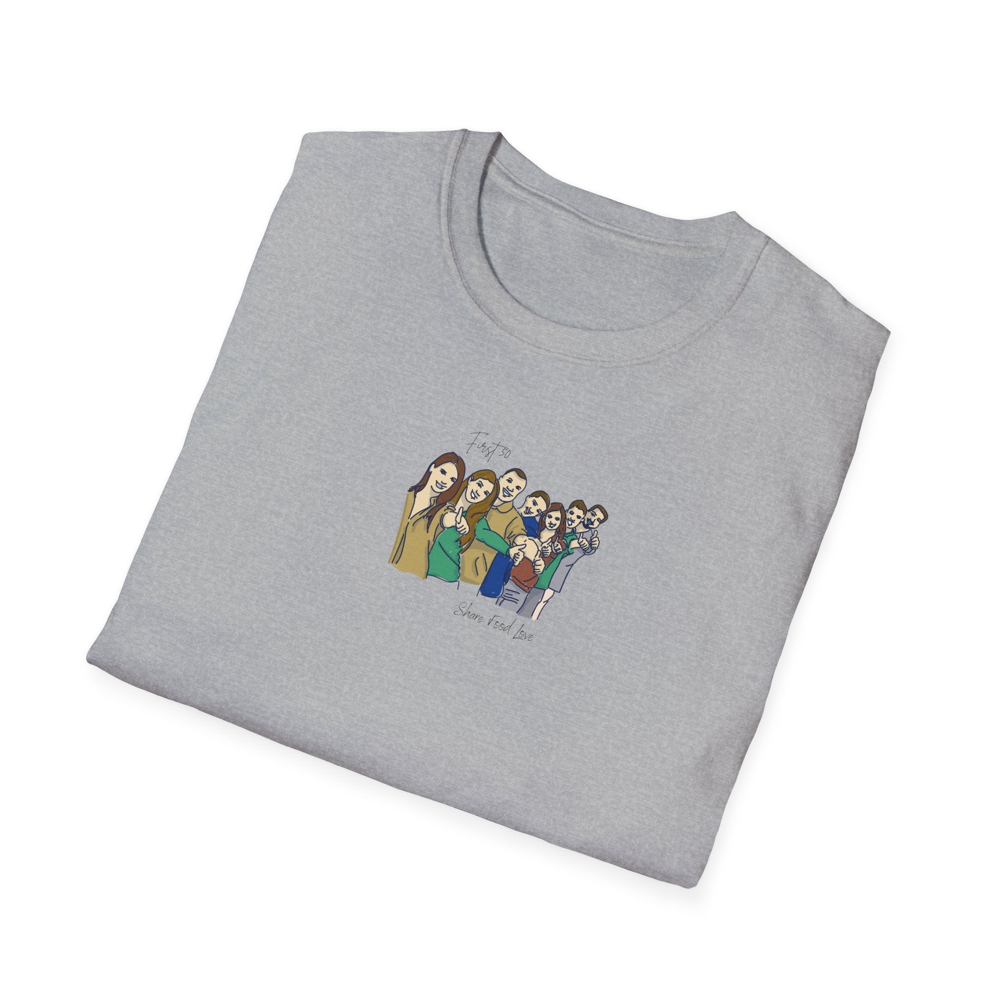 Group Portrait 'First 50' Tee — Share Food Love Crew T-Shirt