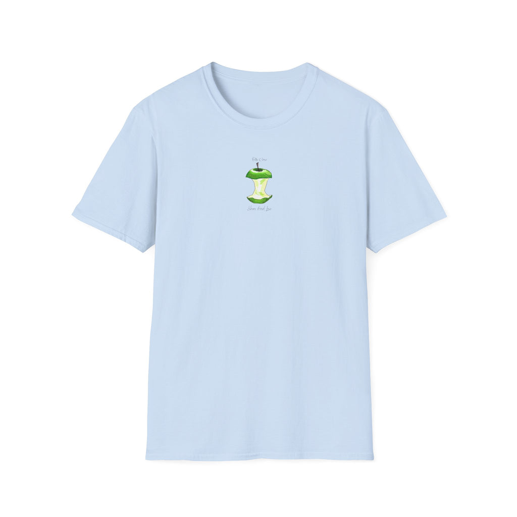Apple Core Minimalist T‑Shirt — Cute Green Apple Core Graphic Tee 2