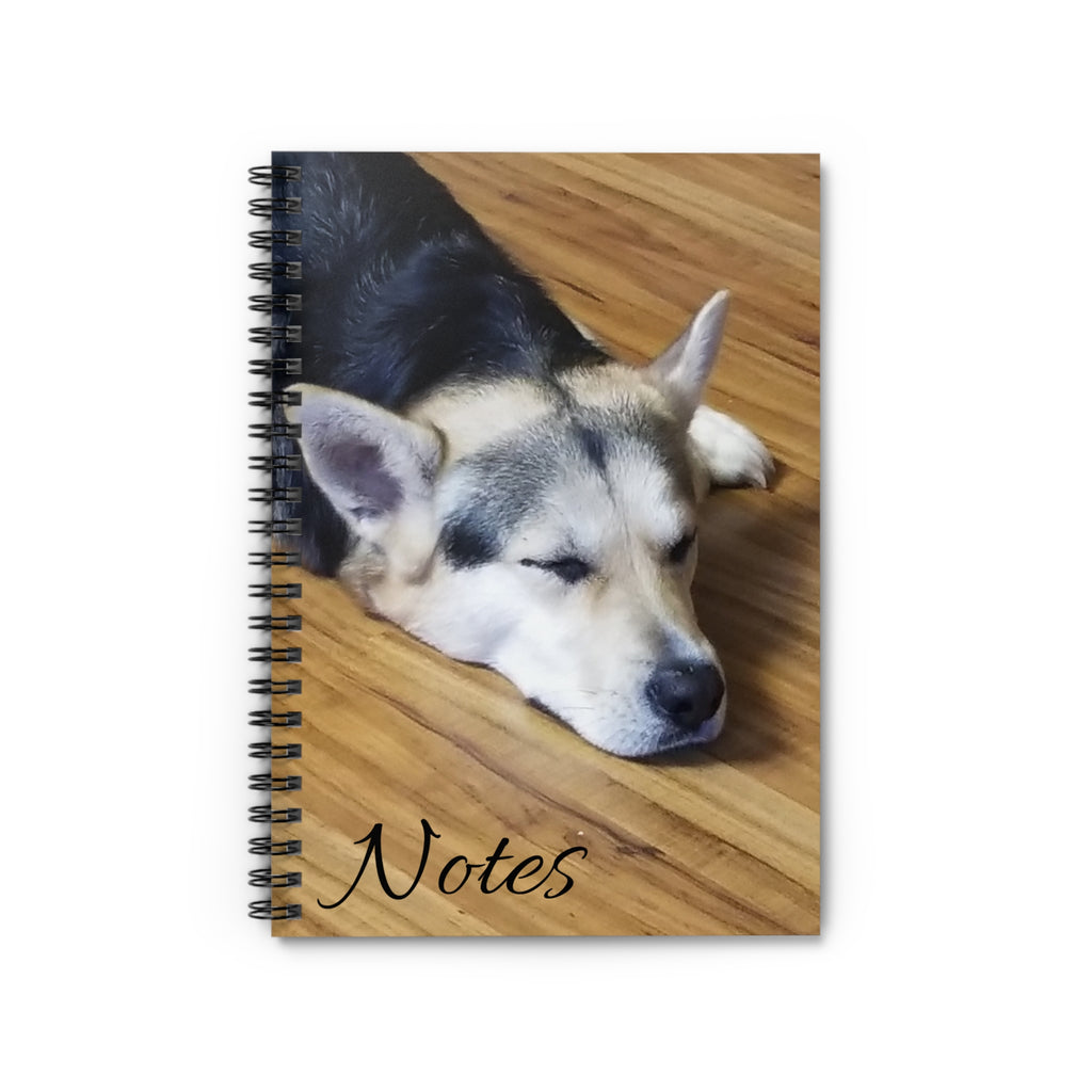Sleeping Husky Notes Spiral Notebook | Ruled Journal