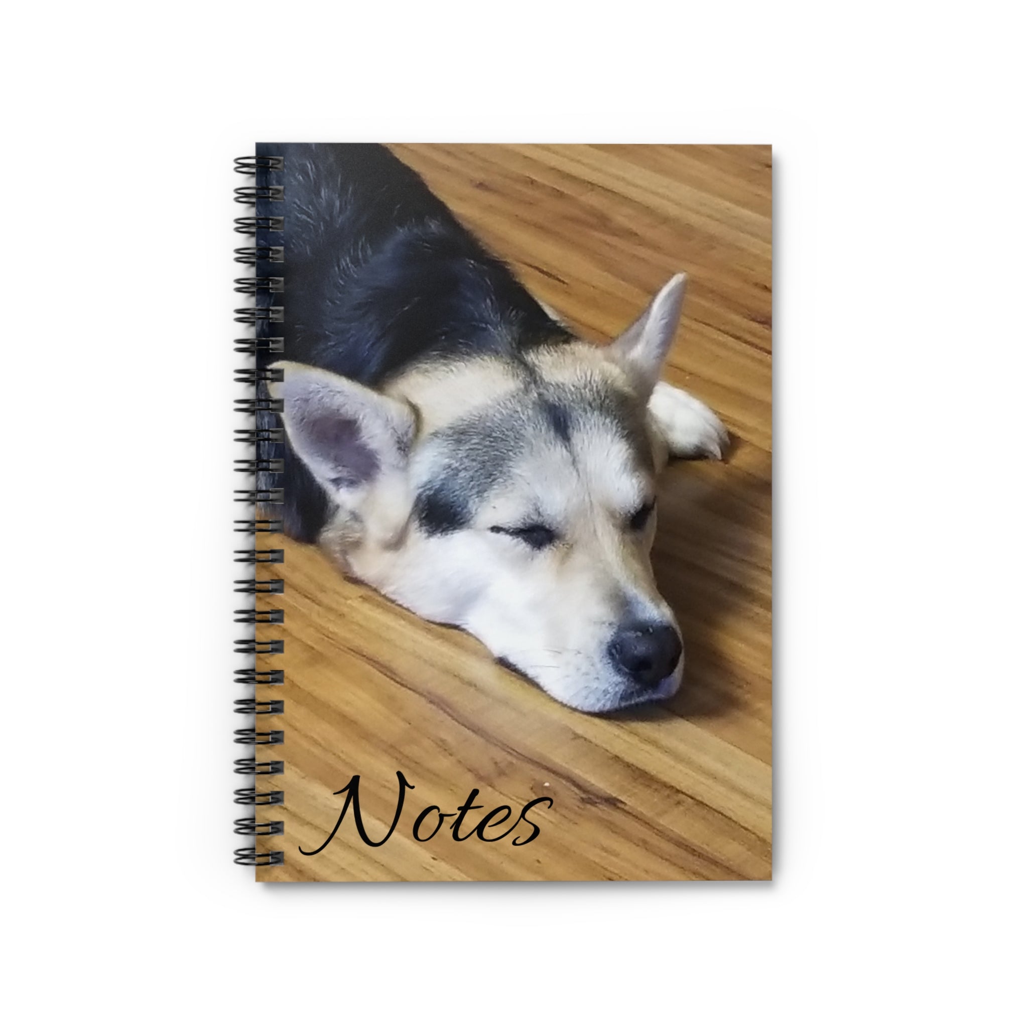 Sleeping Husky Notes Spiral Notebook | Ruled Journal