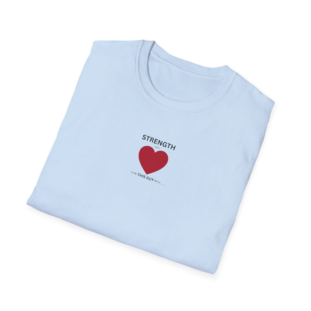 Strength Heart T-Shirt | Small Red Heart Chest Design