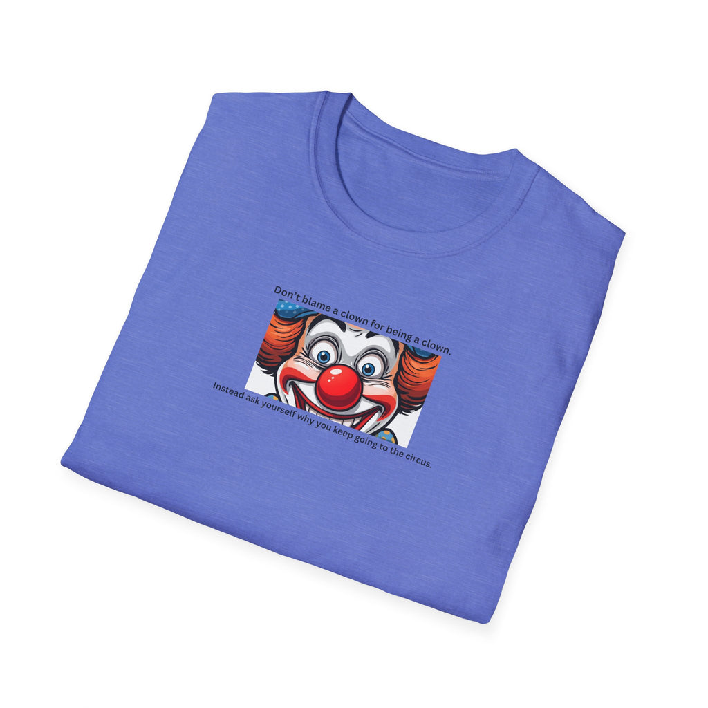 Clown Face Illustration T-Shirt | Retro Circus Graphic