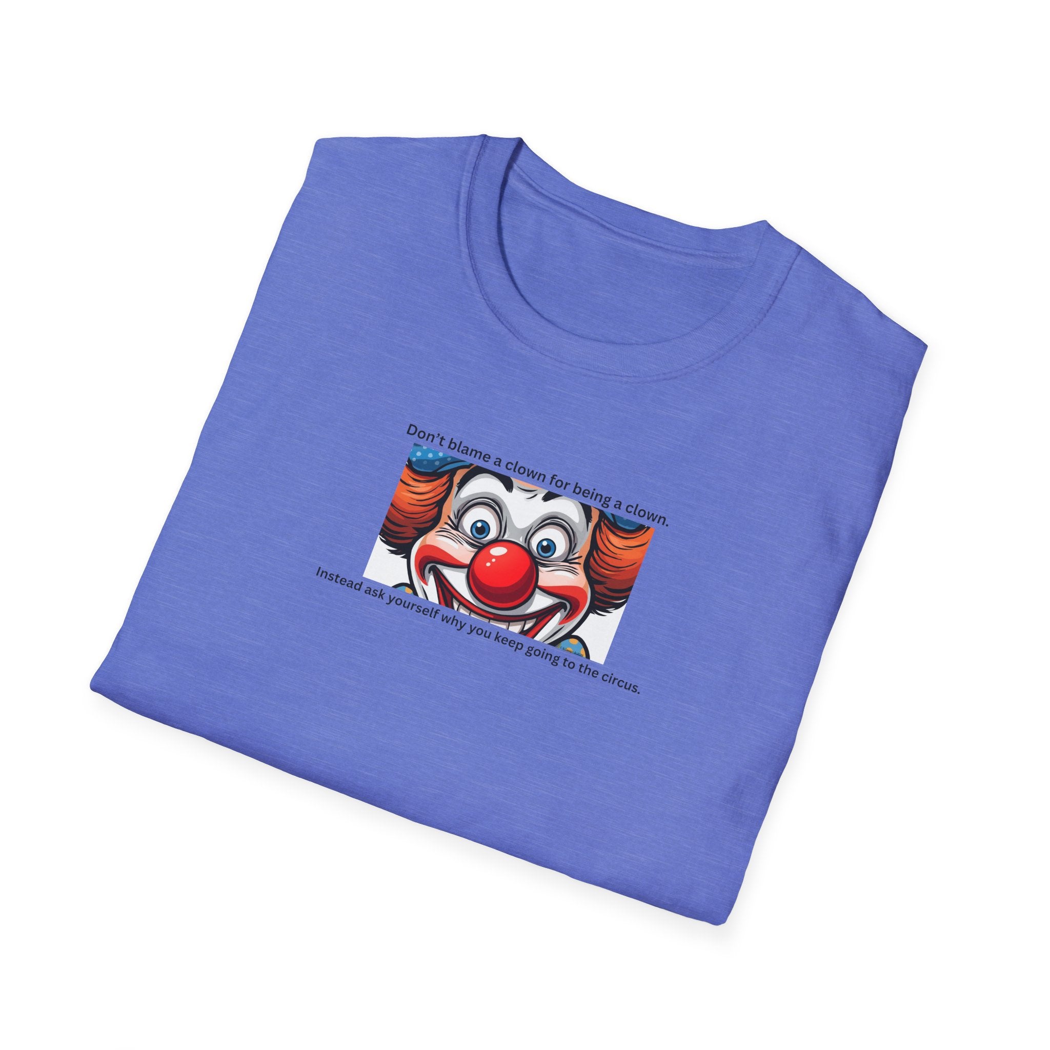 Clown Face Illustration T-Shirt | Retro Circus Graphic