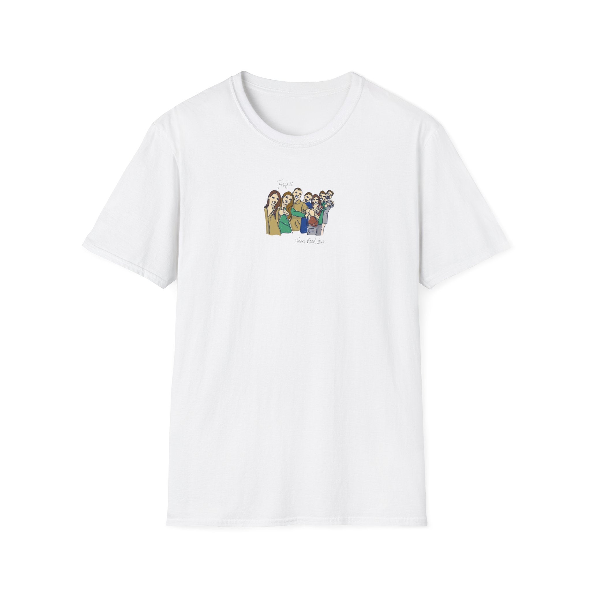 Group Portrait 'First 50' Tee — Share Food Love Crew T-Shirt