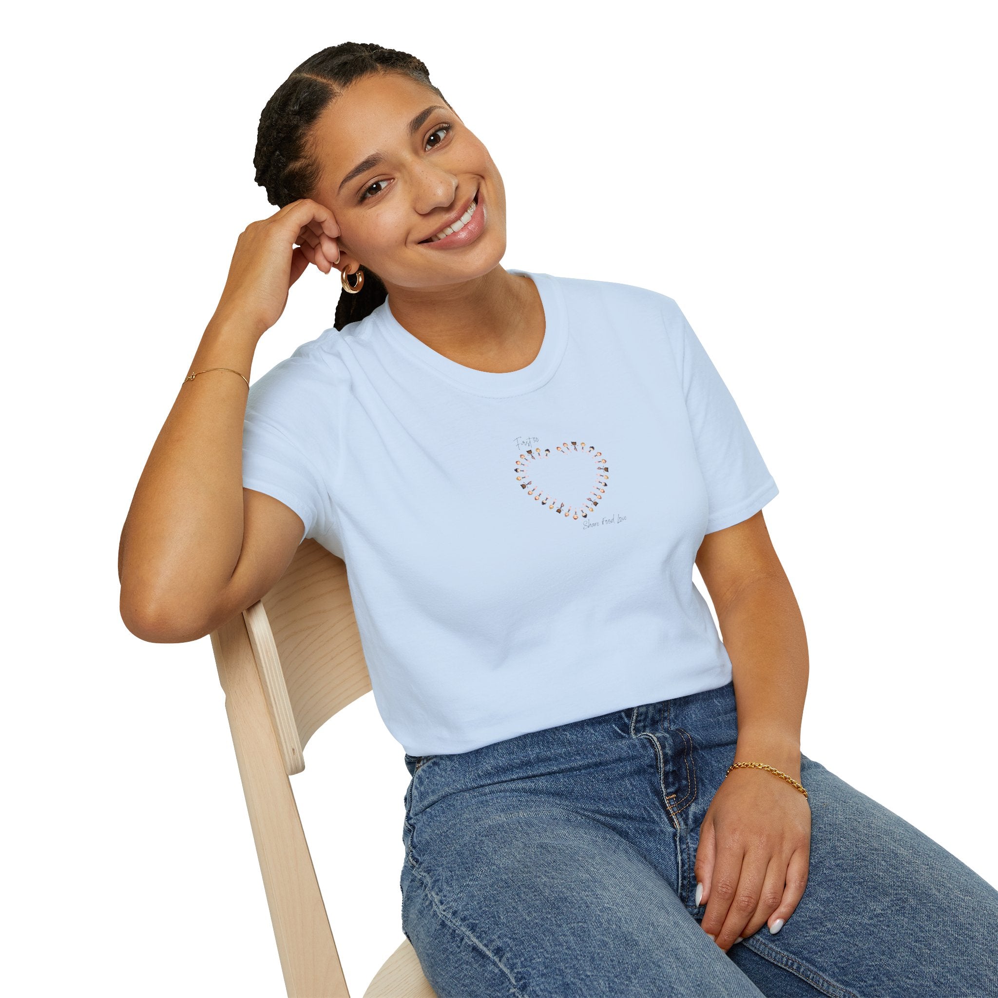 Embroidered Heart Tee — Minimal Heart Stitch T-Shirt 2