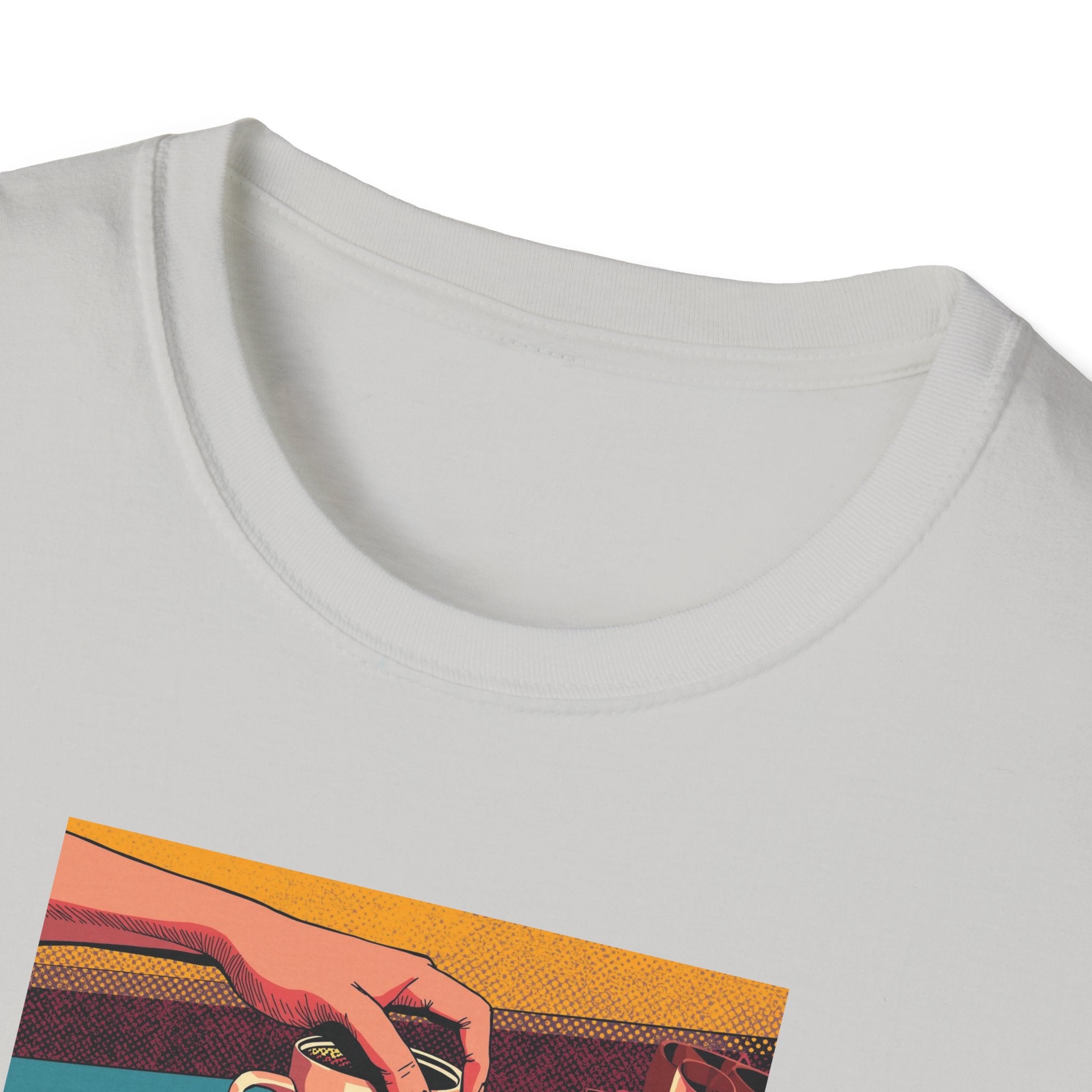 Friends don't let friends... T-Shirt | Retro Coffee Art, Warm Morning Illustration