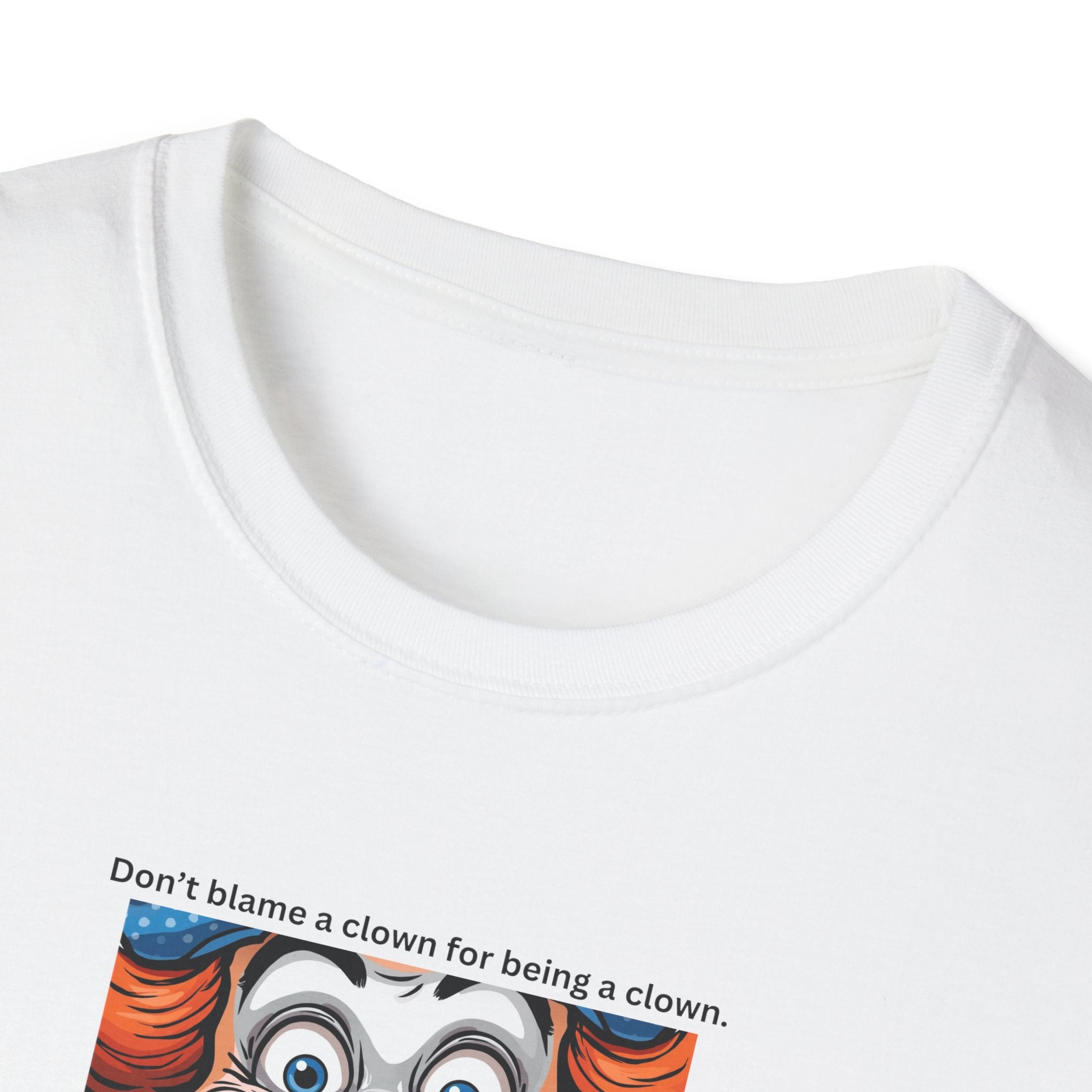 Clown Face Illustration T-Shirt | Retro Circus Graphic