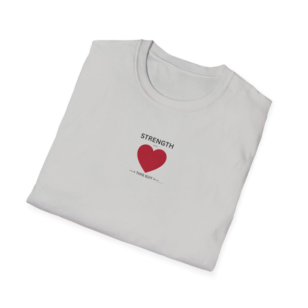 Strength Heart T-Shirt | Small Red Heart Chest Design