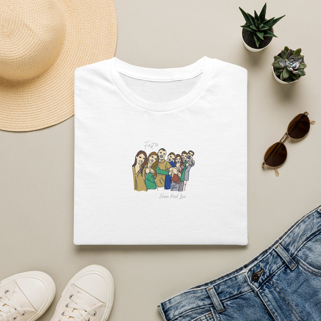 Group Portrait 'First 50' Tee — Share Food Love Crew T-Shirt 2
