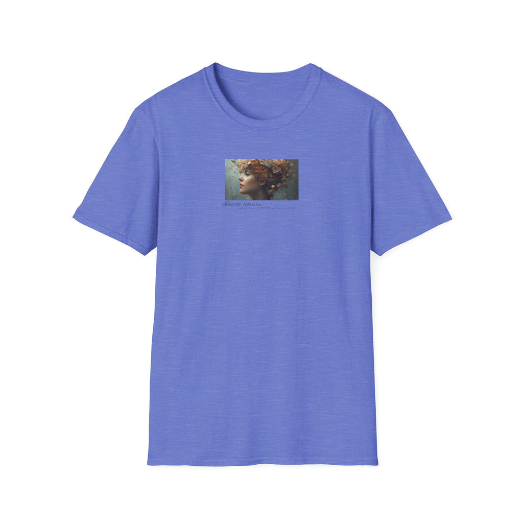 Floral into the library T-Shirt | Woman Face Art, Botanical Hair