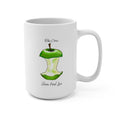 'The Core' Green Apple Core Design | 15oz mug | Share Food Love Coffee Cup