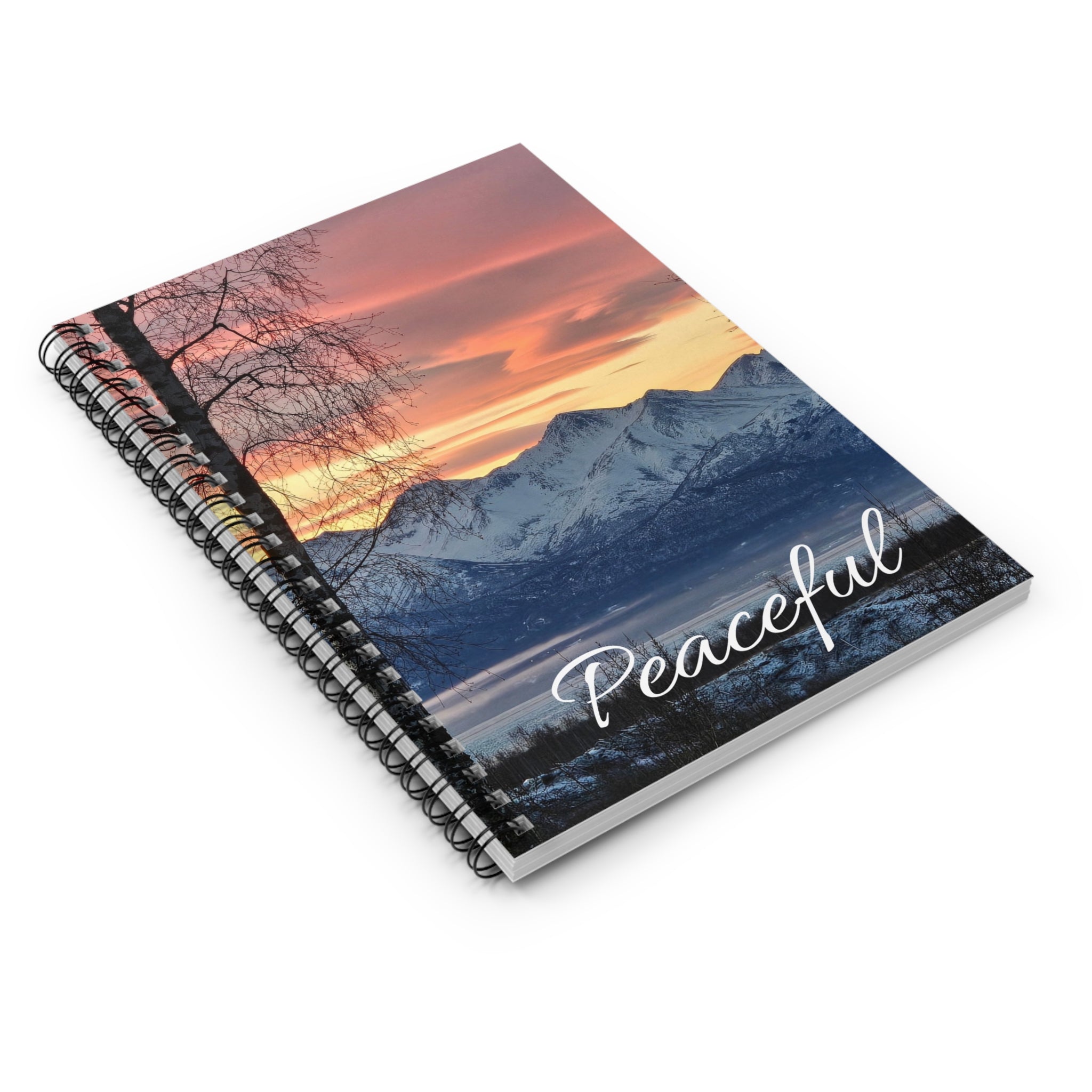 Peaceful Mountain Sunset Spiral Notebook | Ruled Journal