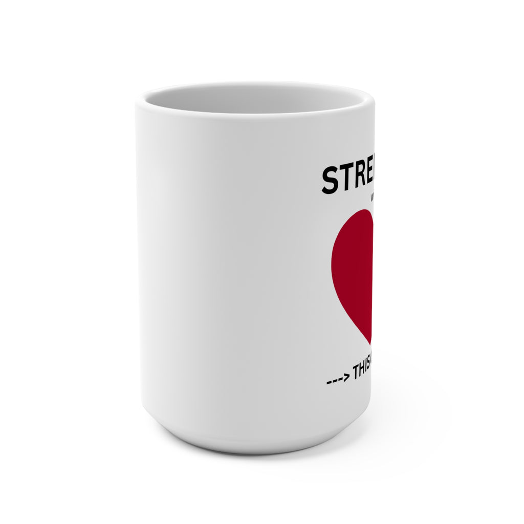 Strength Heart mug | 15oz ceramic coffee mug
