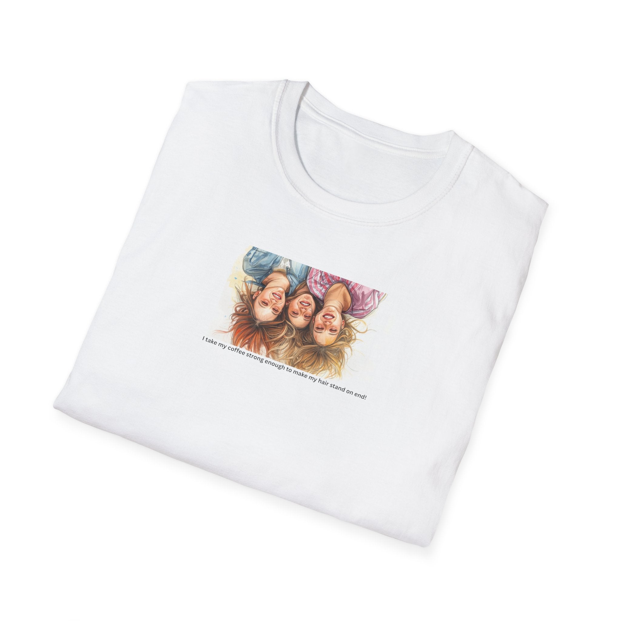 Fun Coffee quote, T-Shirt | Small Center Graphic and text