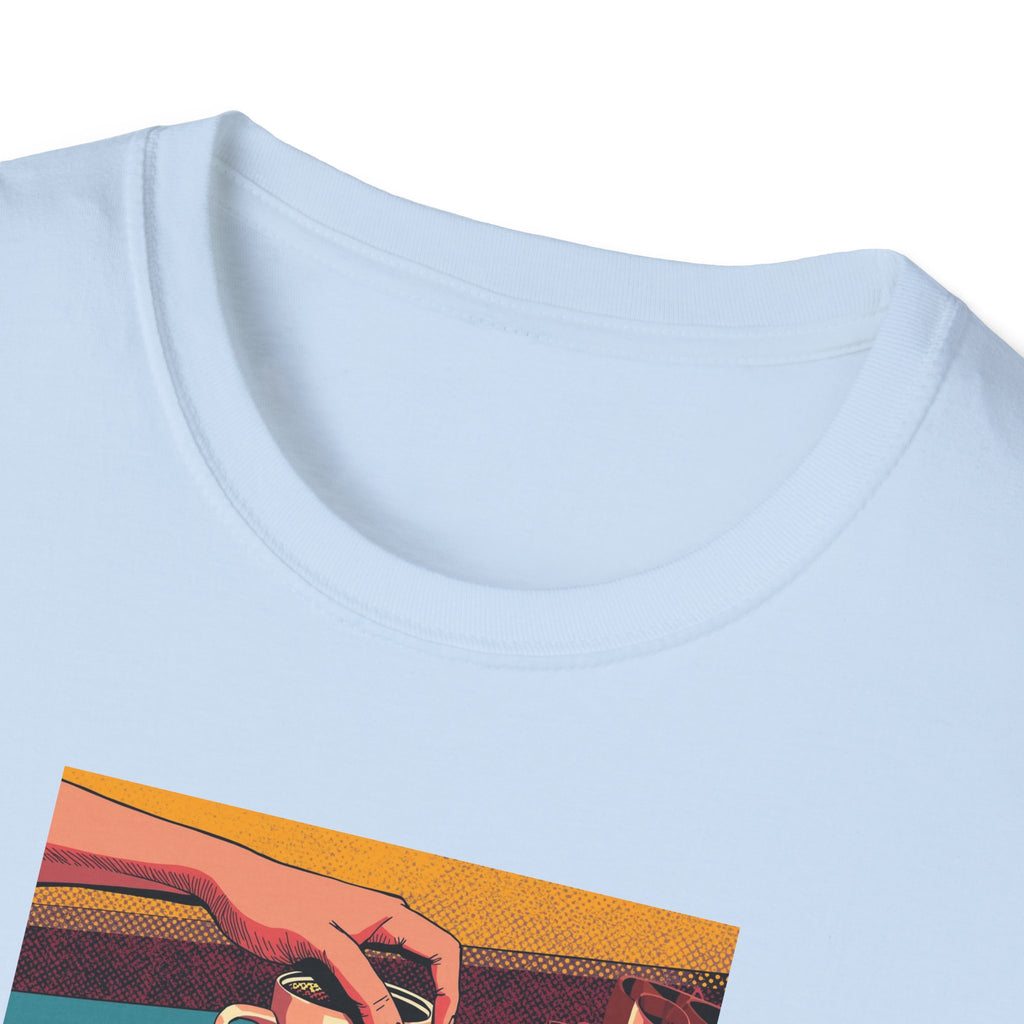Friends don't let friends... T-Shirt | Retro Coffee Art, Warm Morning Illustration