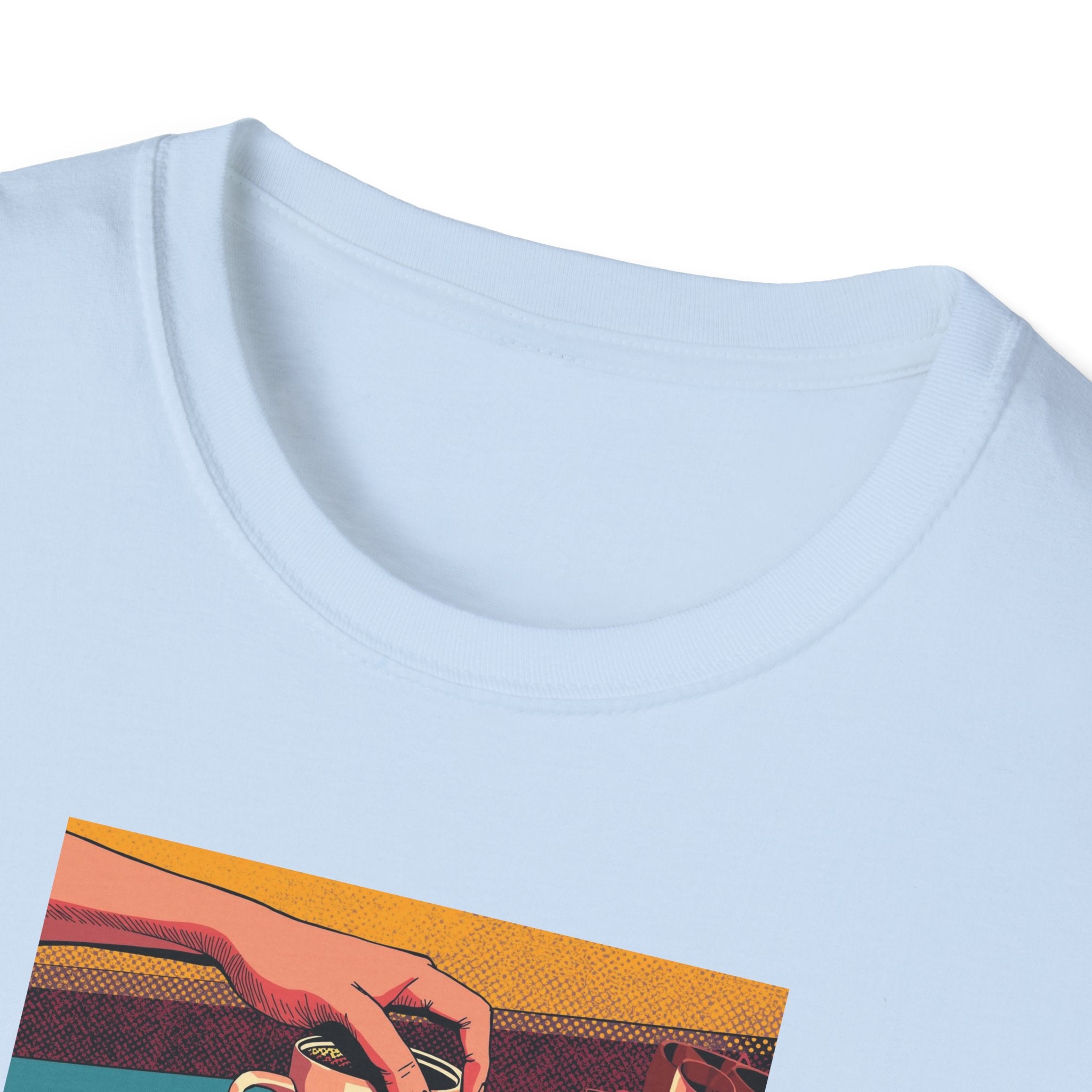 Friends don't let friends... T-Shirt | Retro Coffee Art, Warm Morning Illustration