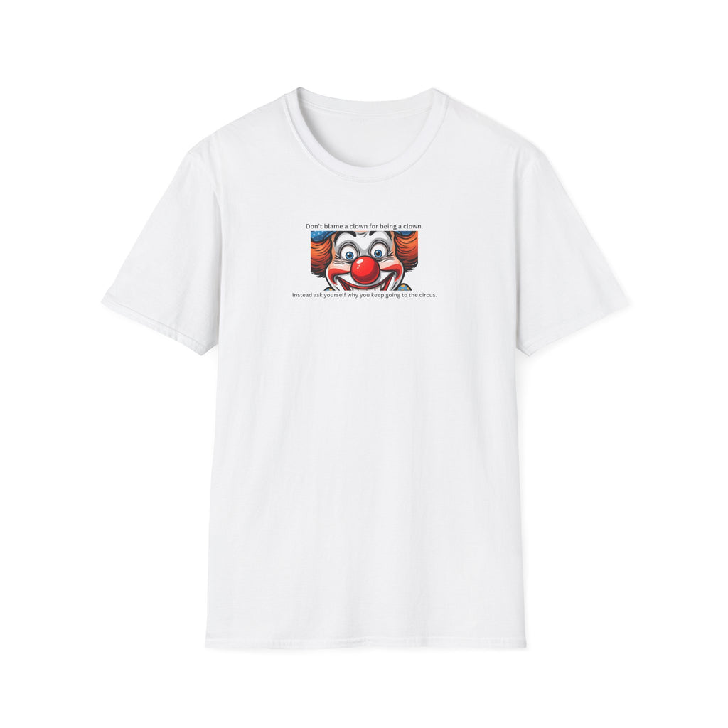 Clown Face Illustration T-Shirt | Retro Circus Graphic