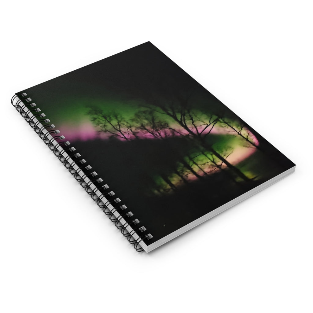 Aurora Night Spiral Notebook — Ruled Journal with Northern Lights Cover2