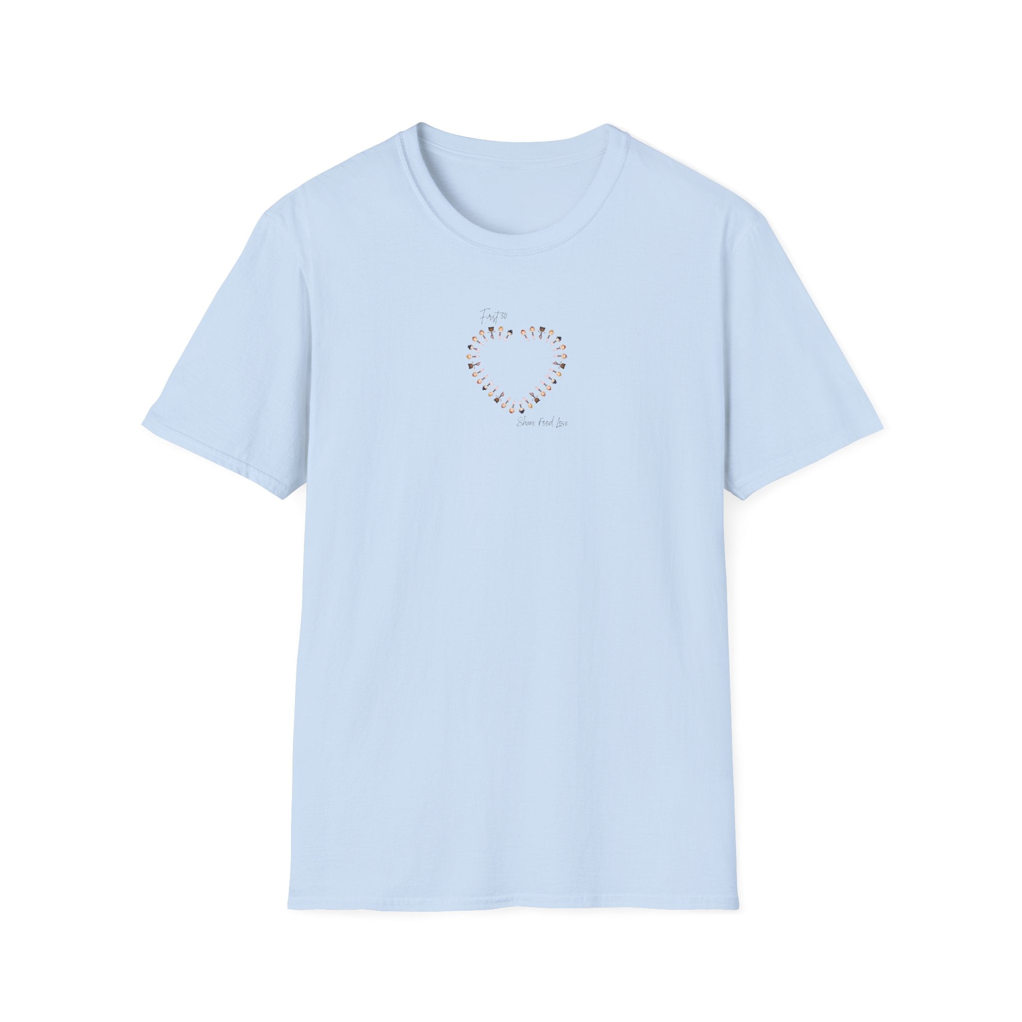 Embroidered Heart Tee — Minimal Heart Stitch T-Shirt
