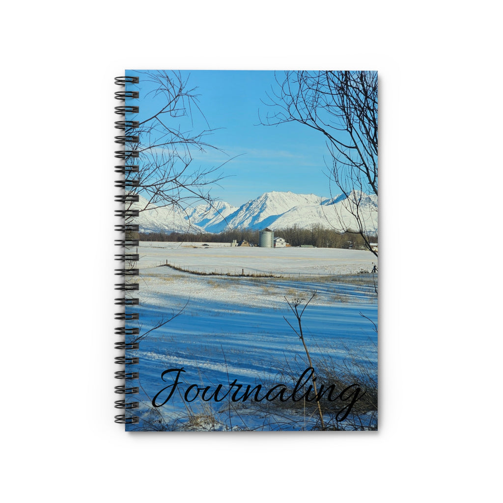 Snowy Mountain Landscape Journaling Spiral Notebook | Ruled Notebook
