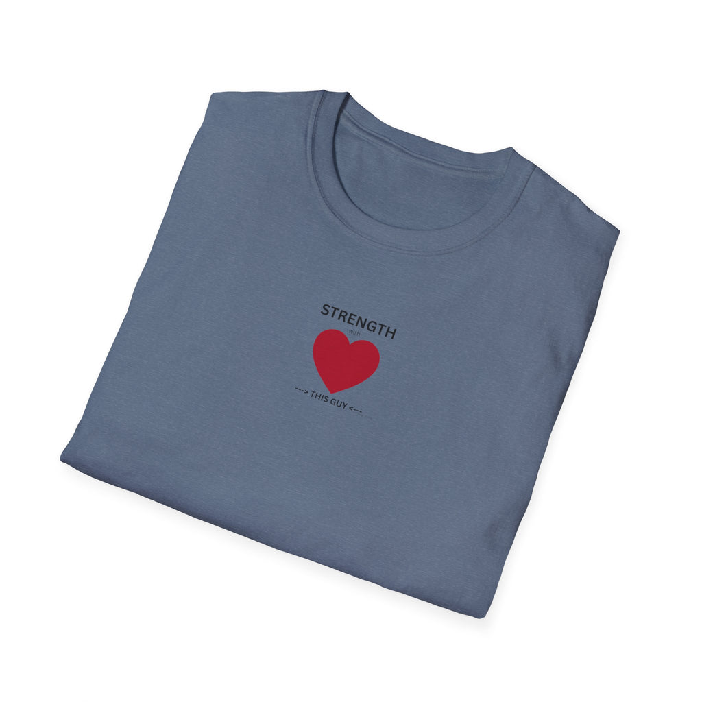 Strength Heart T-Shirt | Small Red Heart Chest Design