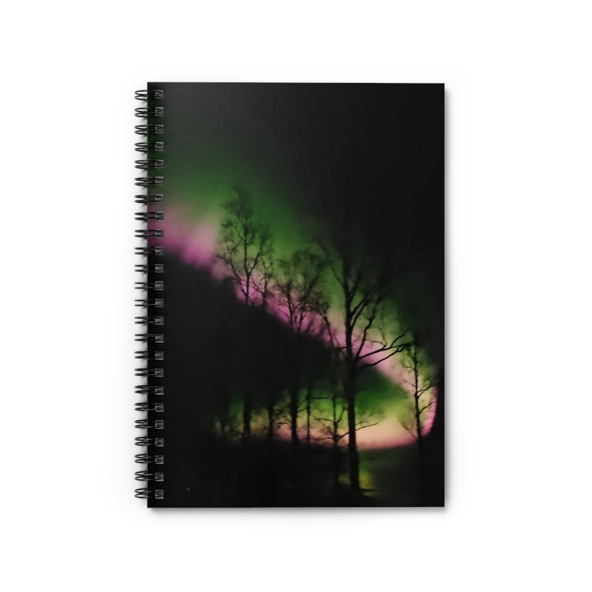 Aurora Night Spiral Notebook — Ruled Journal with Northern Lights Cover2