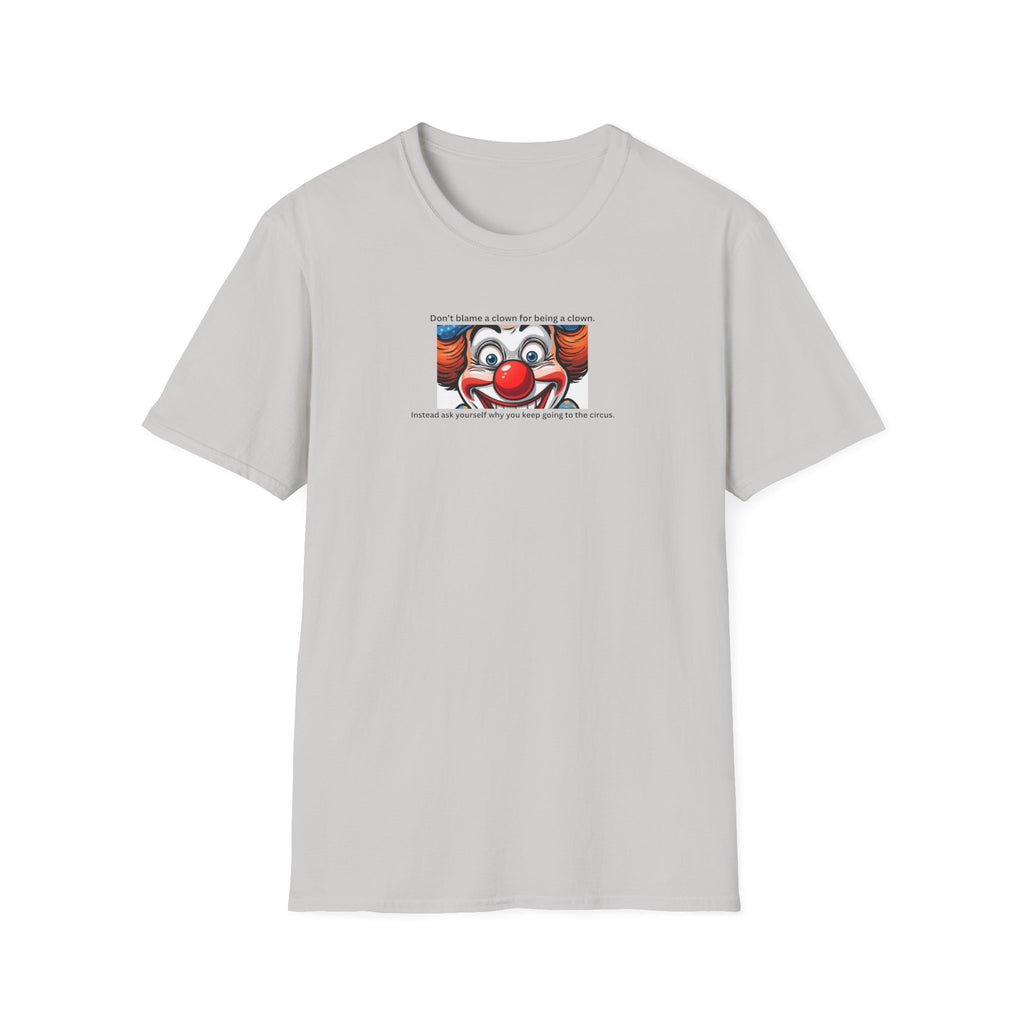 Clown Face Illustration T-Shirt | Retro Circus Graphic