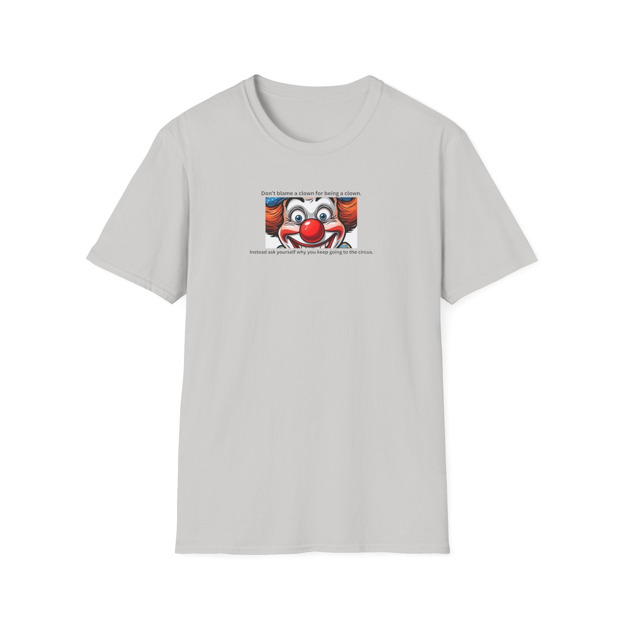 Clown Face Illustration T-Shirt | Retro Circus Graphic