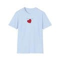 Beautiful and Smart with Red Heart T-Shirt — Small Chest Heart Graphic Beautiful and Smart with heart, this gal.