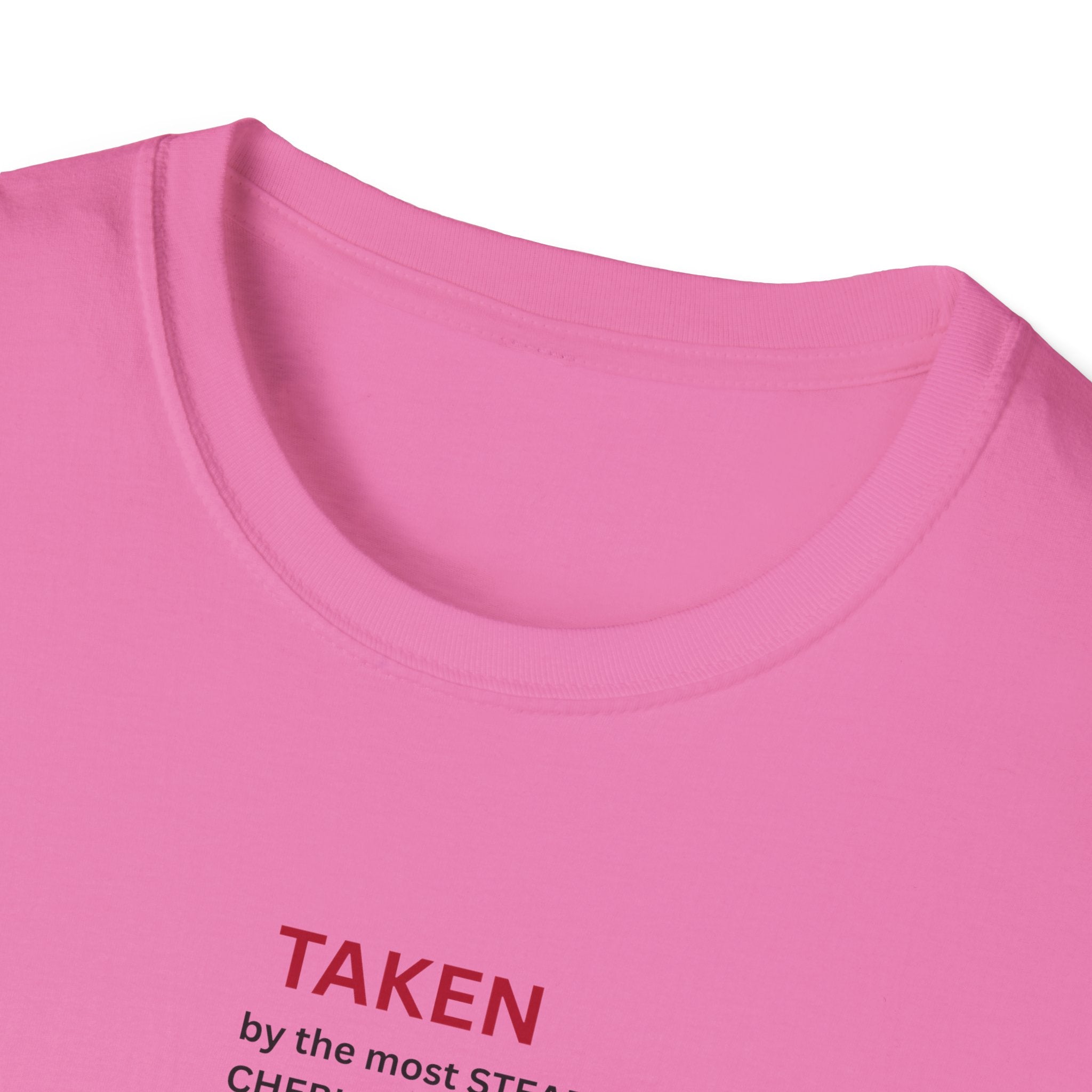 Taken: female version of her man's attributes, text T-Shirt | minimalist relationship quote tee