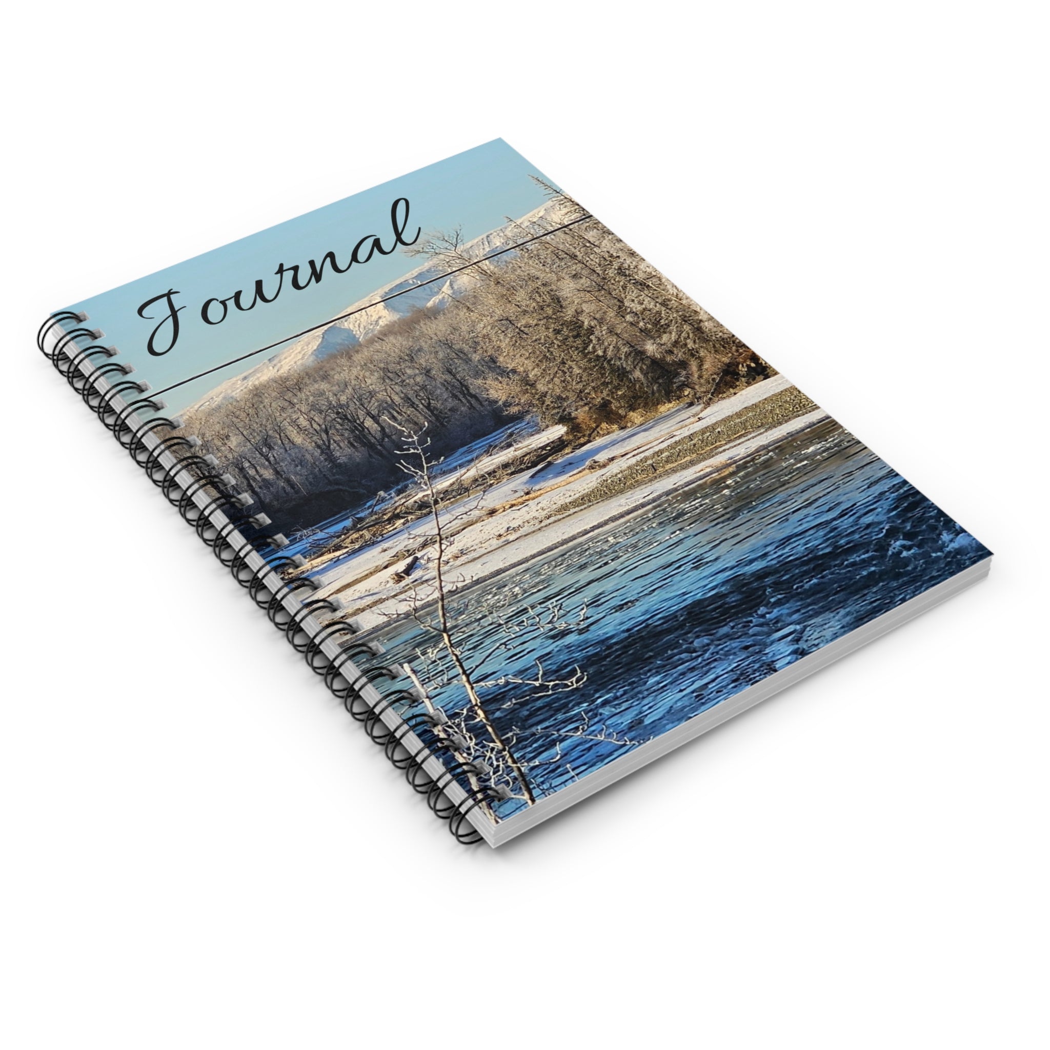Winter River Landscape Journal, Spiral Notebook | Ruled Lined