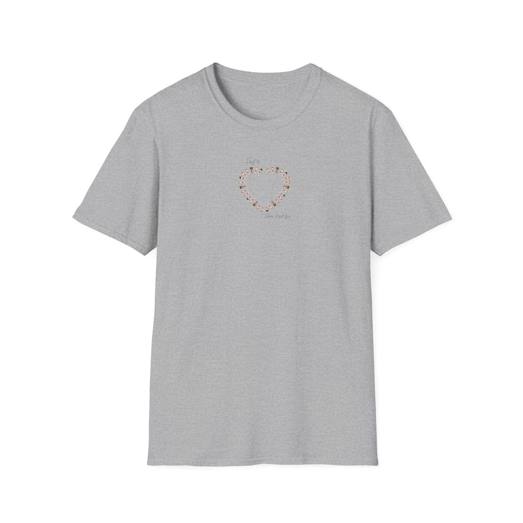 Embroidered Heart Tee — Minimal Heart Stitch T-Shirt
