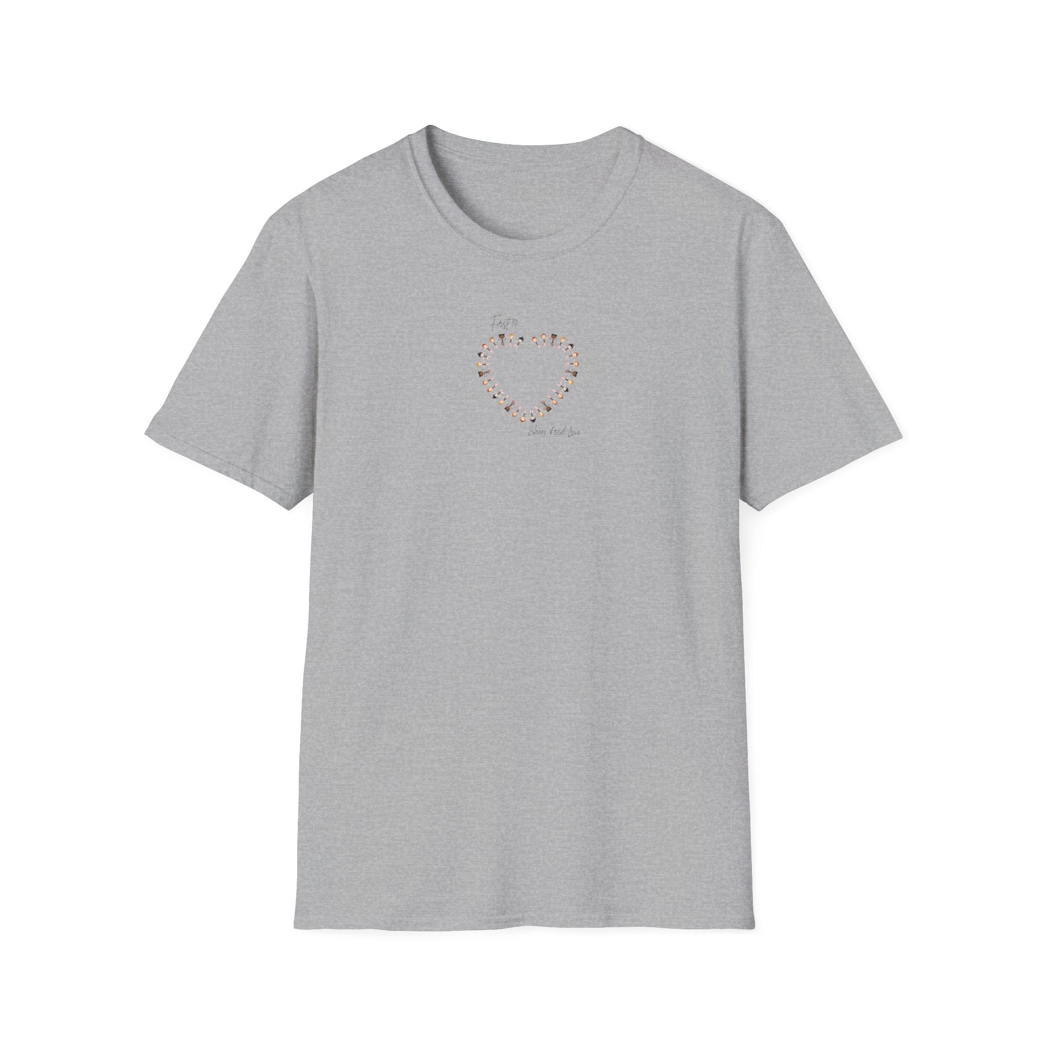 Embroidered Heart Tee — Minimal Heart Stitch T-Shirt
