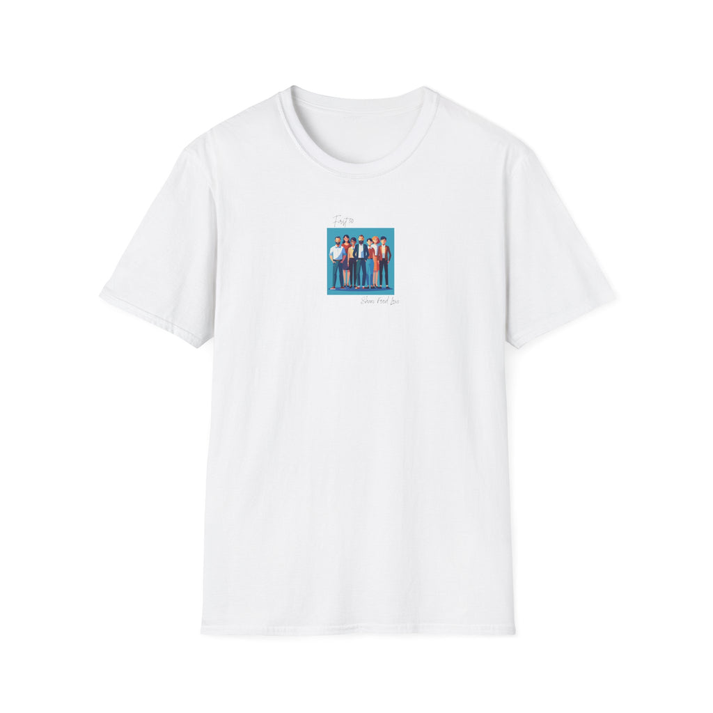 First 50 Photo Tee — Retro Group Portrait | "Share food Love" Graphic T-Shirt