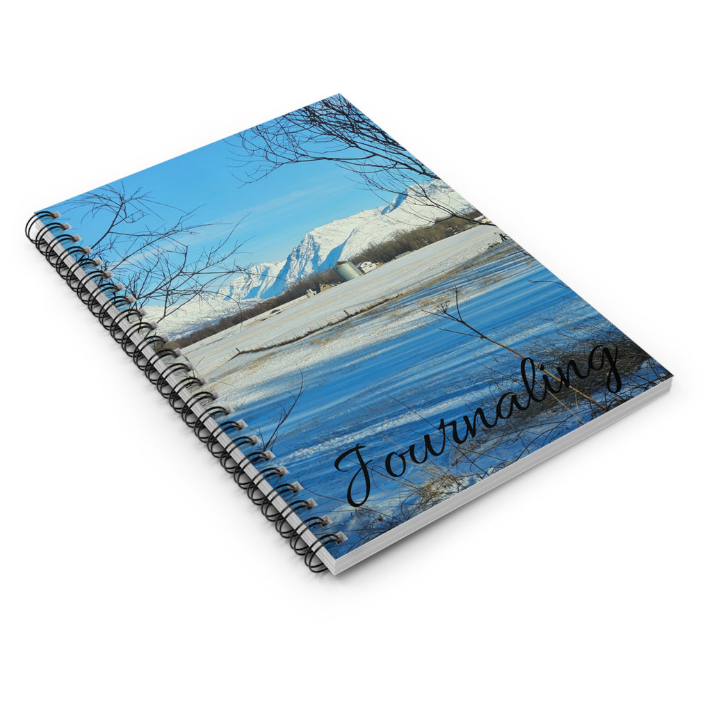 Snowy Mountain Landscape Journaling Spiral Notebook | Ruled Notebook