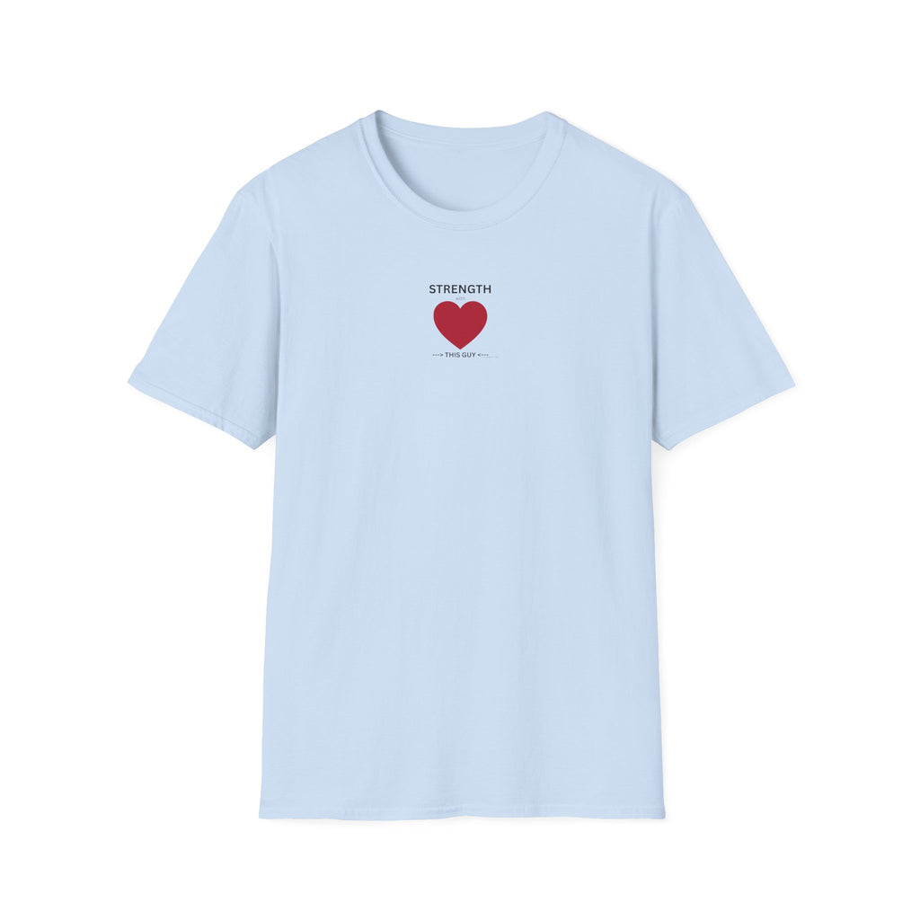Strength Heart T-Shirt | Small Red Heart Chest Design
