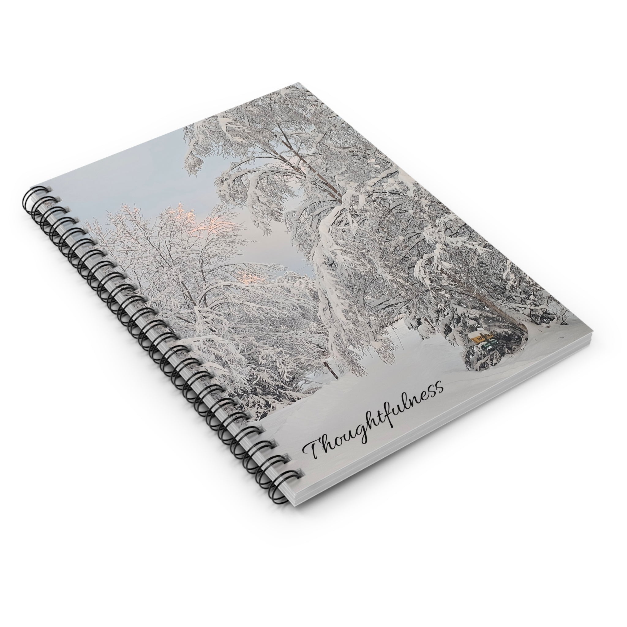 Winter Snowy Forest Thoughtfulness Spiral Notebook