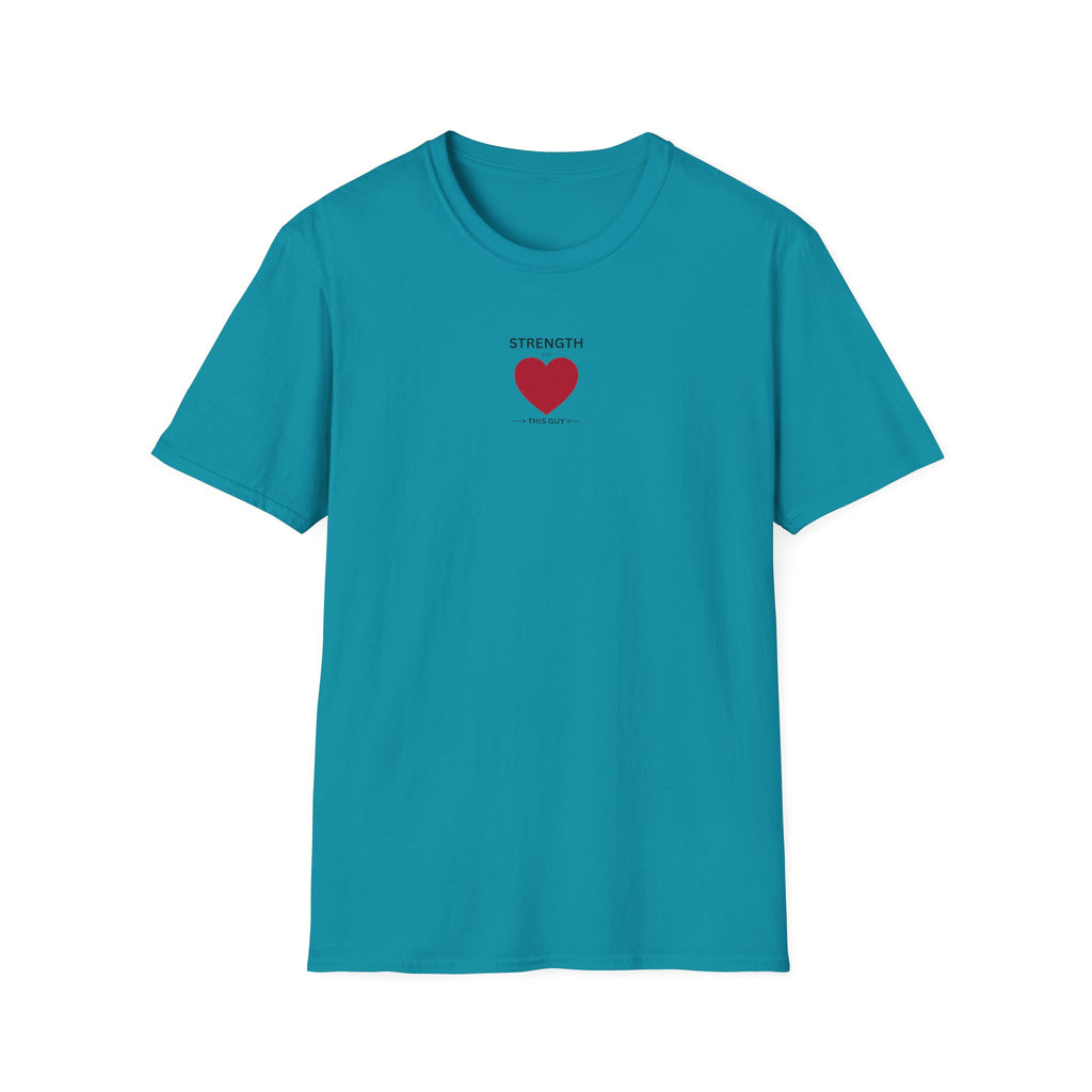 Strength Heart T-Shirt | Small Red Heart Chest Design