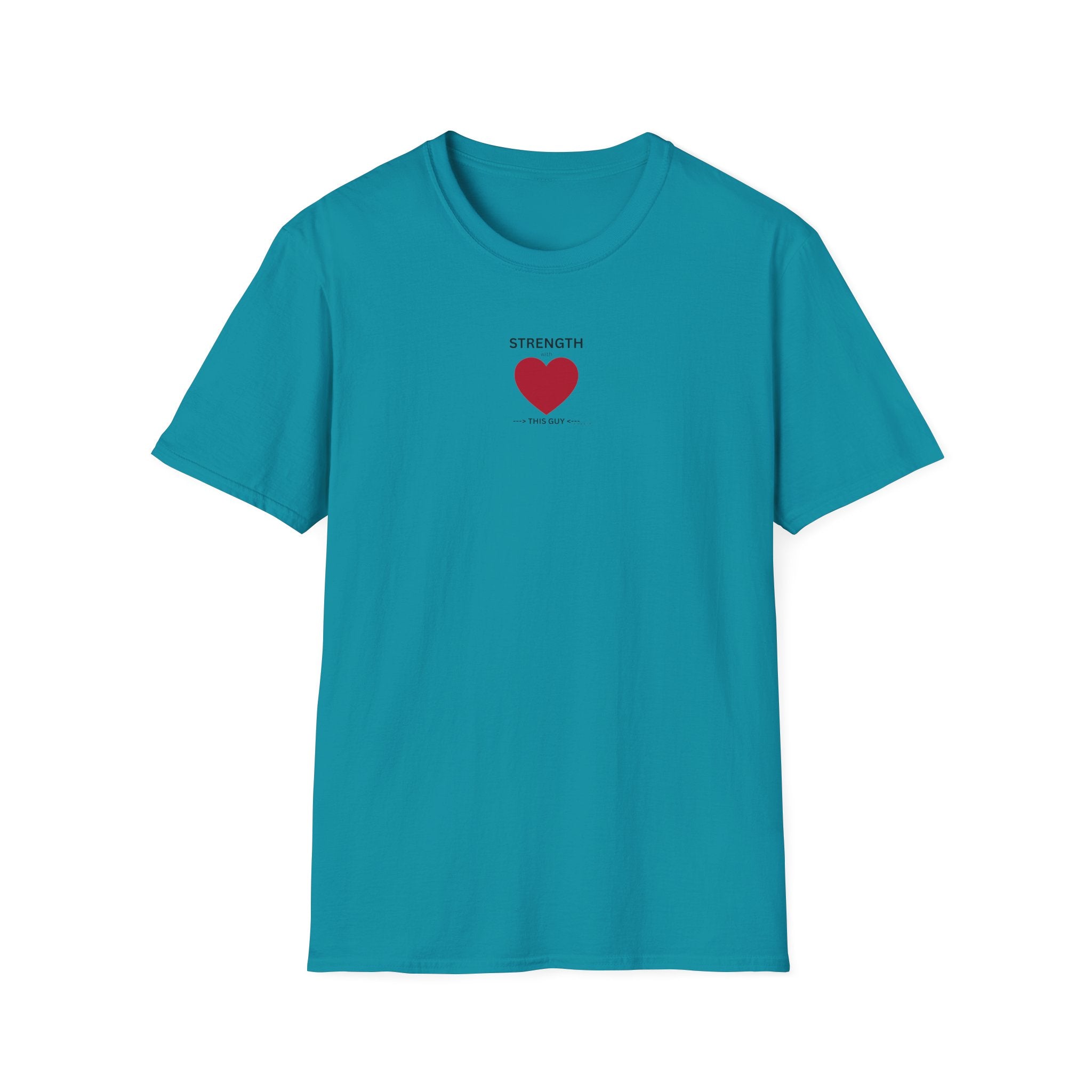 Strength Heart T-Shirt | Small Red Heart Chest Design