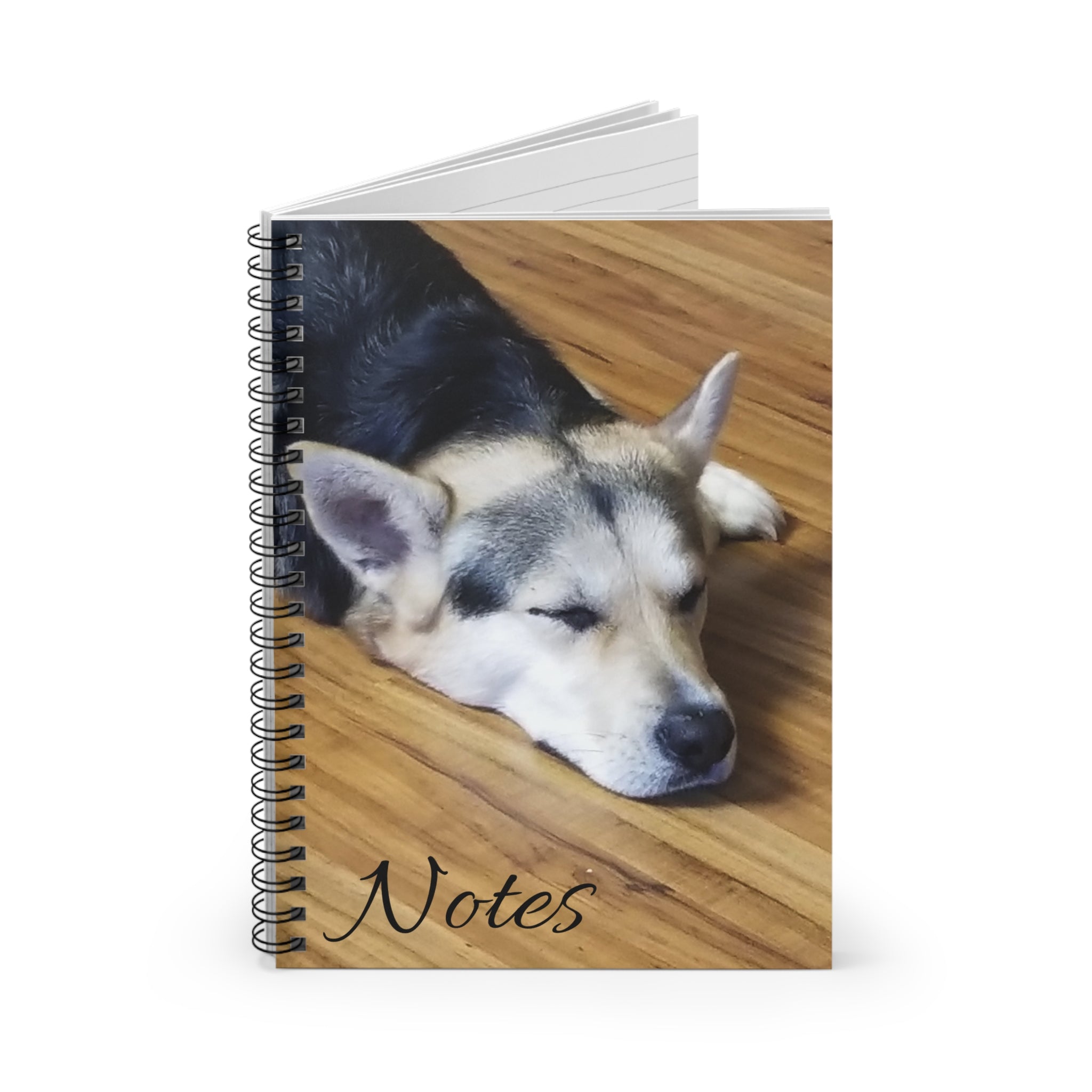 Sleeping Husky Notes Spiral Notebook | Ruled Journal