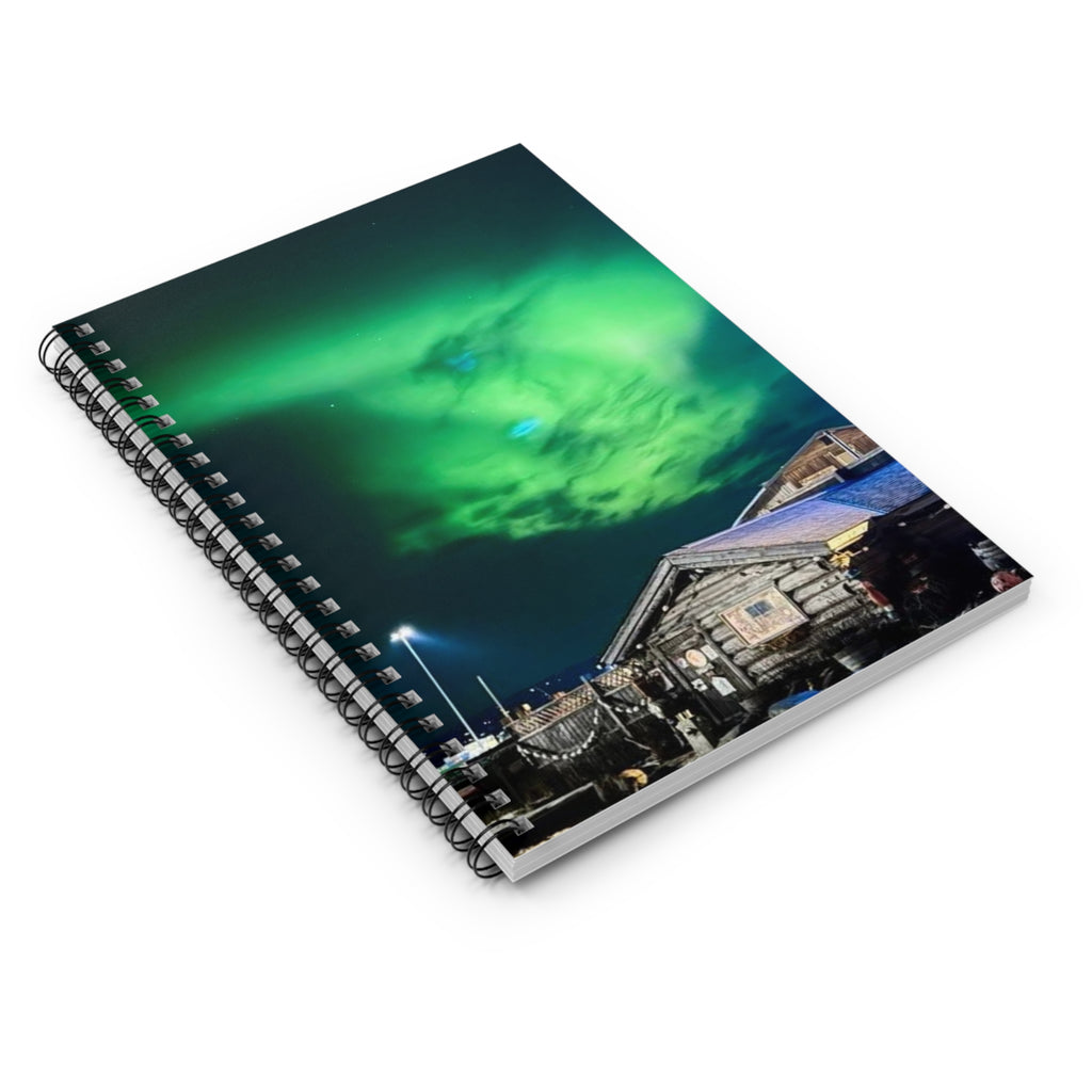 Aurora Borealis Spiral Notebook – Ruled Journal with Northern Lights Cover