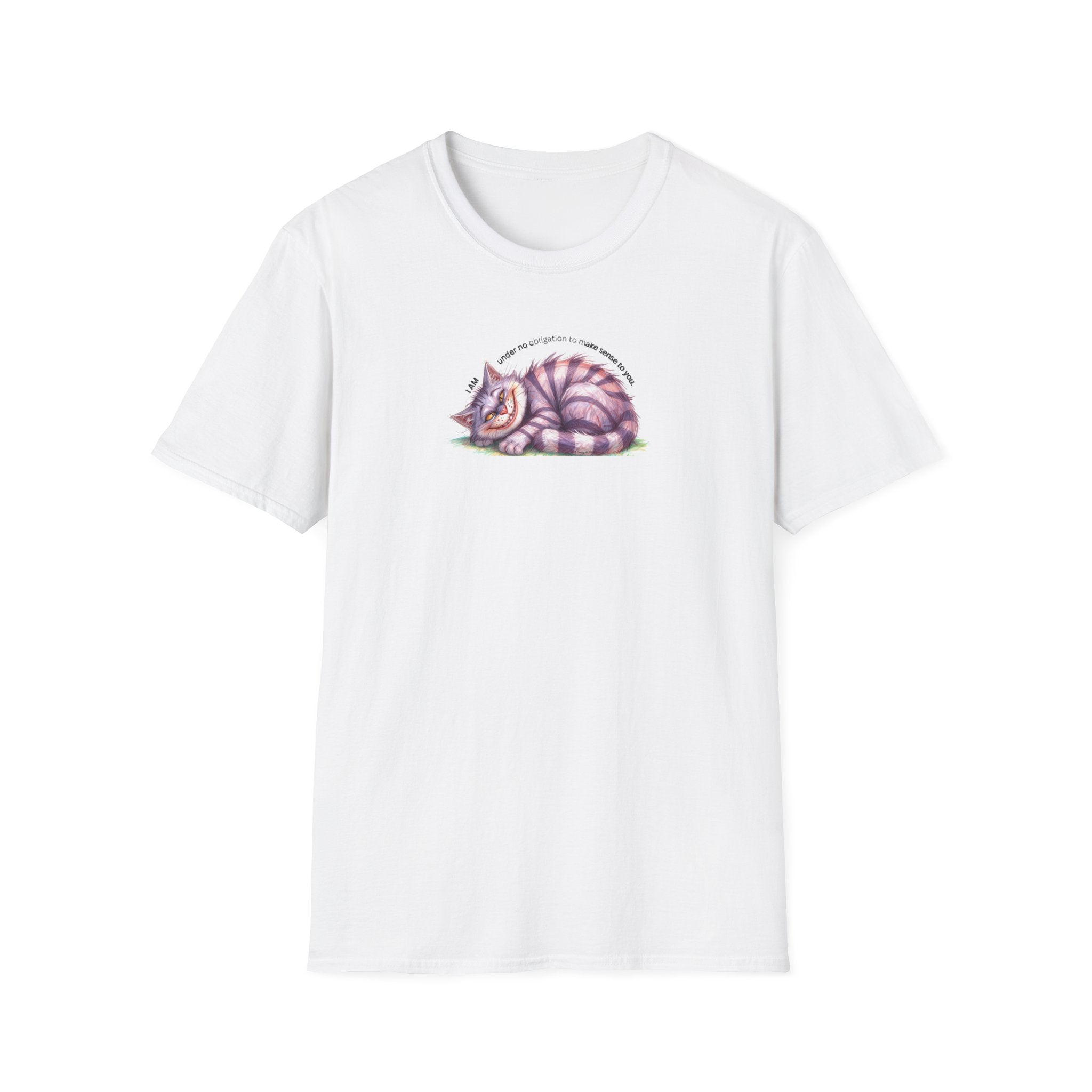 Cheshire Cat T-Shirt — Under no obligation Graphic Tee